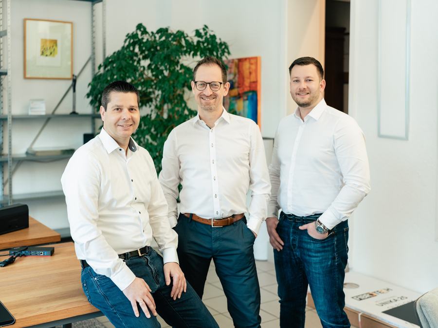 Marc Bertsch mit den Kollegen von Noe & Hoffmann